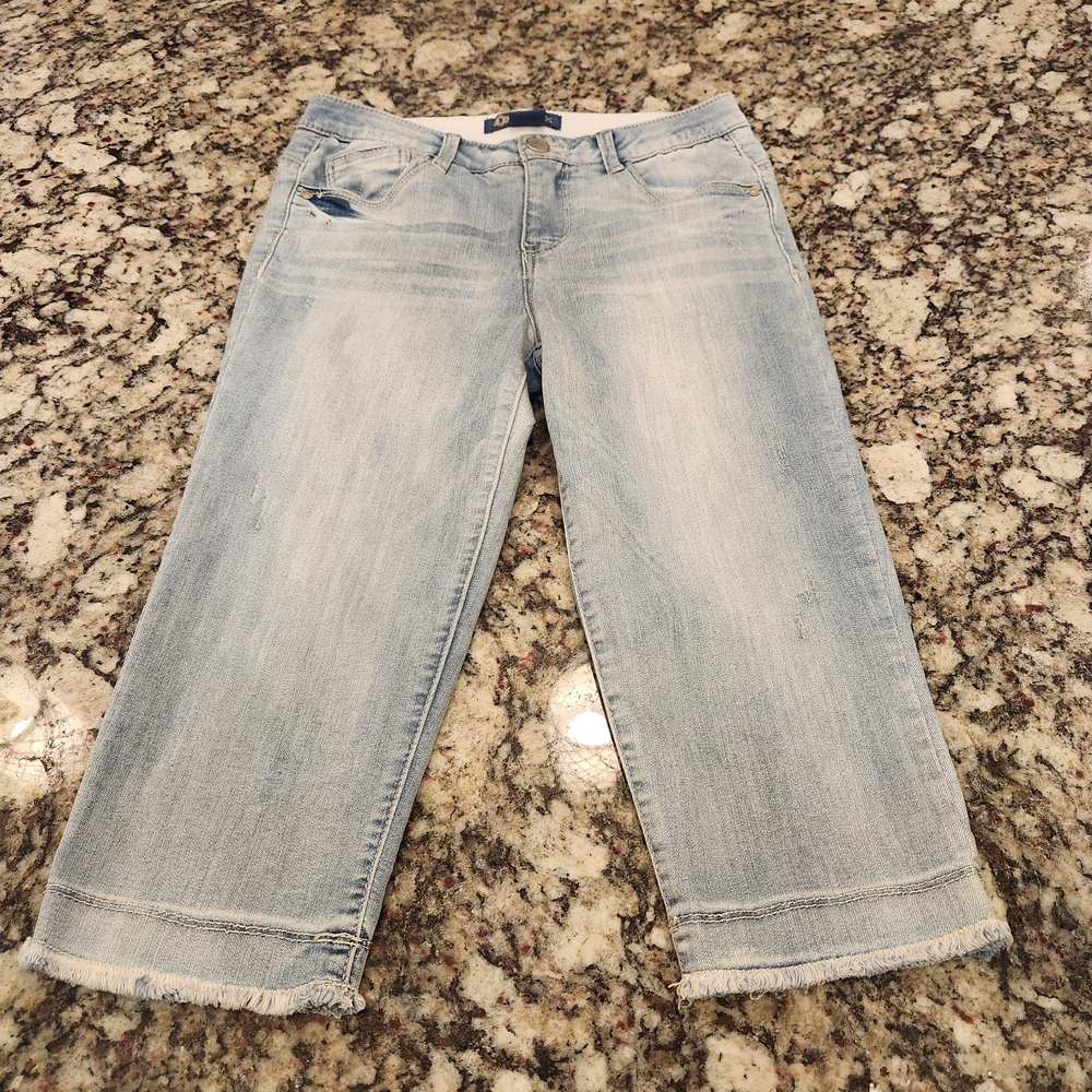 **Light wash Democracy "Ab"solution® Capri skimmers—Sz 2 ✨**